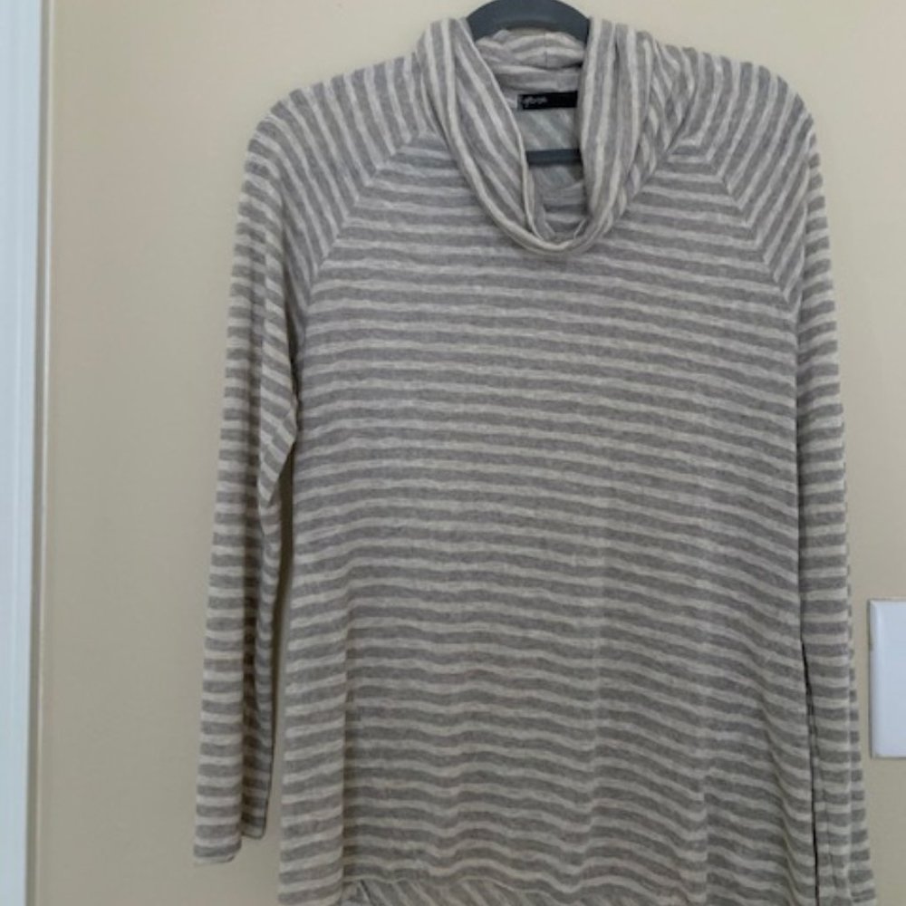 Striped Cowl Neck Shirt (Brand-New)